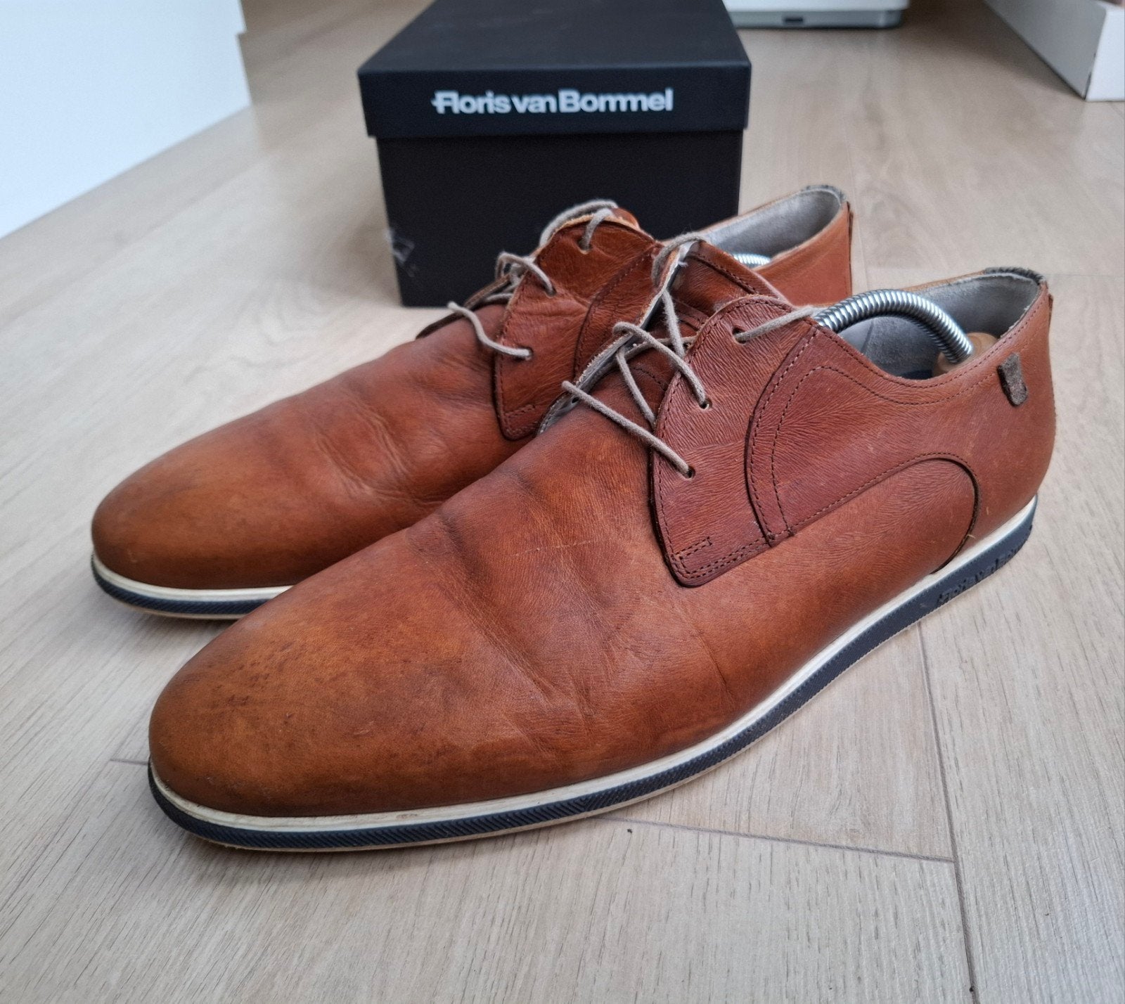 Floris van Bommel veterschoenen - Maat 10, Kleding | Heren, Schoenen, Bruin, Floris van Bommel, Ophalen of Verzenden, Gedragen