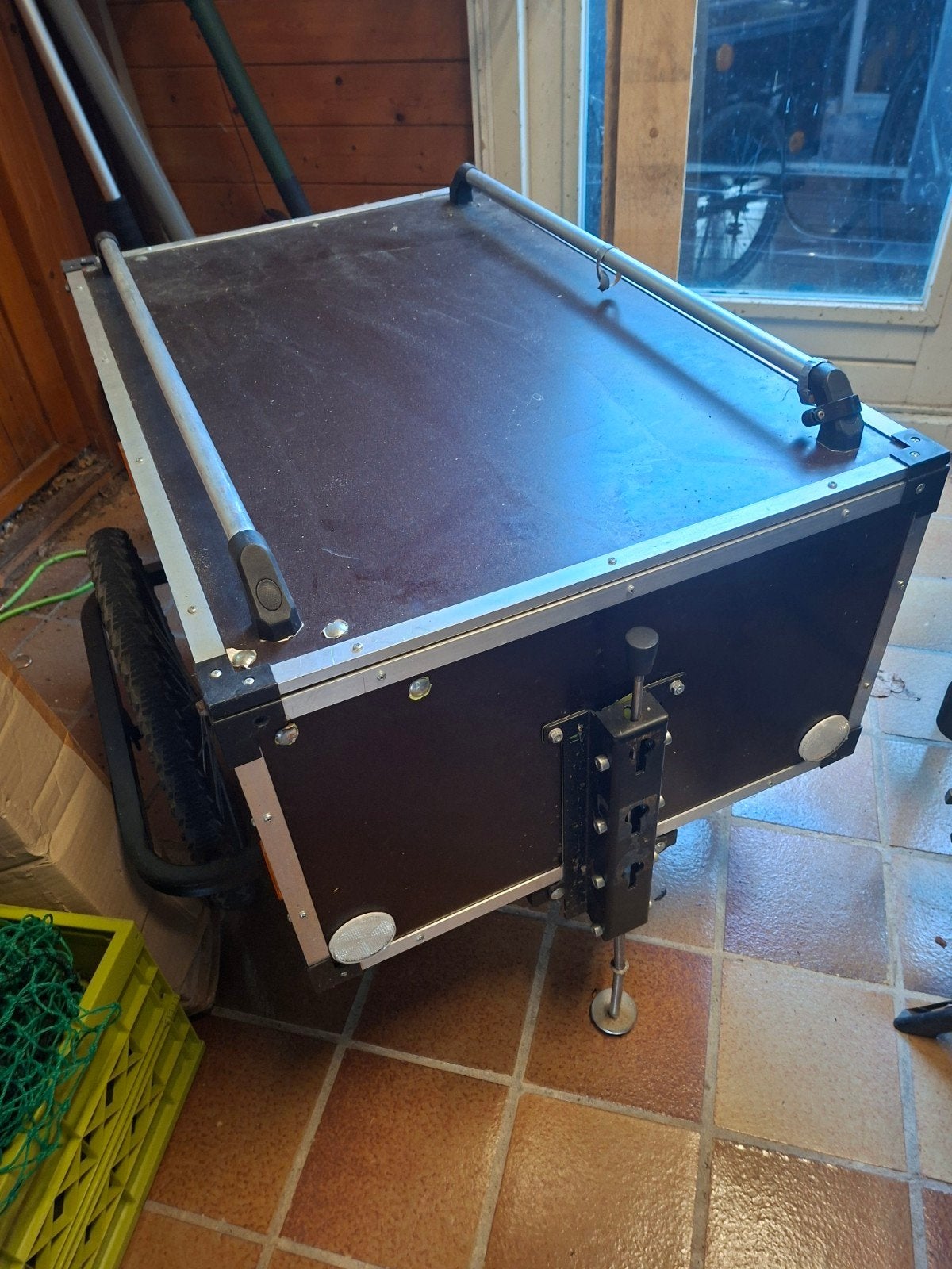 Roland luxe Fietskar Jumbo met Zadelpenbevestiging, Fietsen en Brommers, Ophalen, Gebruikt, Bagagekar, 20 tot 40 kg