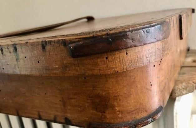 Antieke grote houten kledingdoos, echt uniek !, Ophalen of Verzenden
