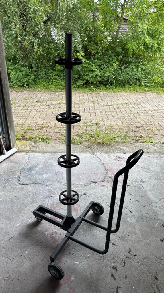 Autobandendrager trolley, Ophalen, Gebruikt