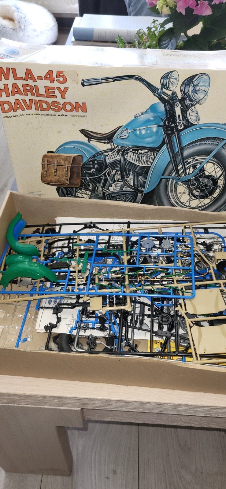 Harvey davidson bouwpakket WLA-45, Overige merken, Auto, Groter dan 1:32, Ophalen of Verzenden