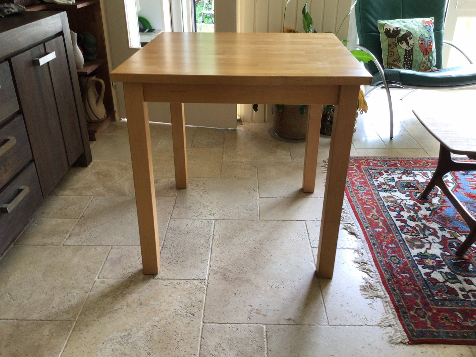 Vierkante kleine eettafel, Ikea Björkudden, 75/75, Ophalen, Vierkant, Tot twee personen, 50 tot 100 cm
