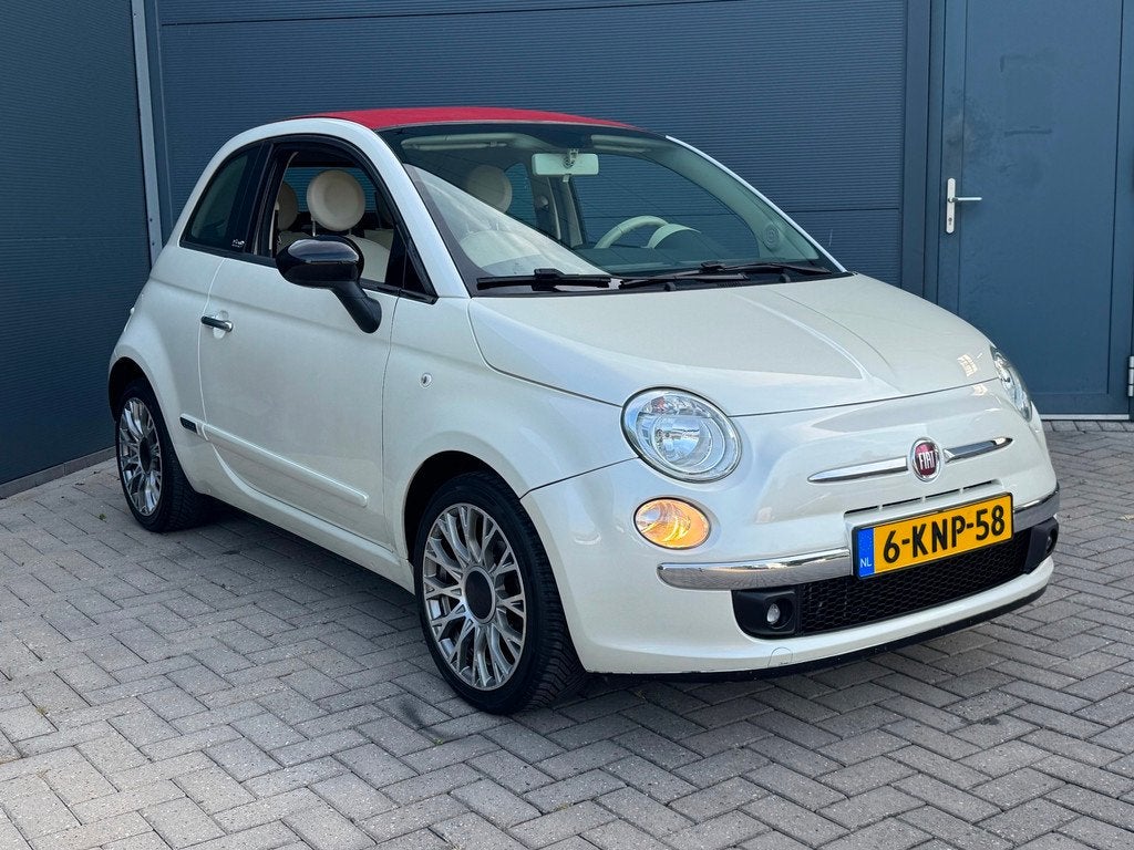 Fiat 500 0.9 TwinAir Lounge Cabrio / Leer / Nap, Euro 5, 86 pk, Gebruikt, 31 €/maand