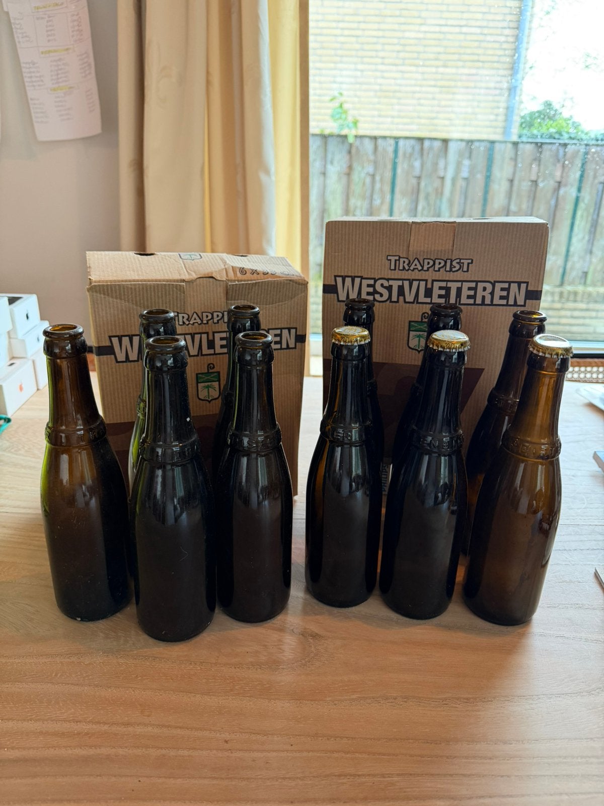 Westvleteren Trappist bier 12x lege fles (div met dop), Ophalen of Verzenden, Gebruikt, Flesje(s), Overige merken