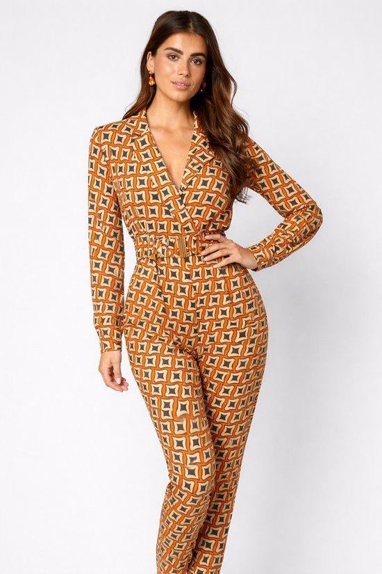 Trendy Festival Jumpsuit Maat L, Kleding | Dames, Jumpsuits, Verzenden, Maat 42/44 (L), Nieuw, Oranje
