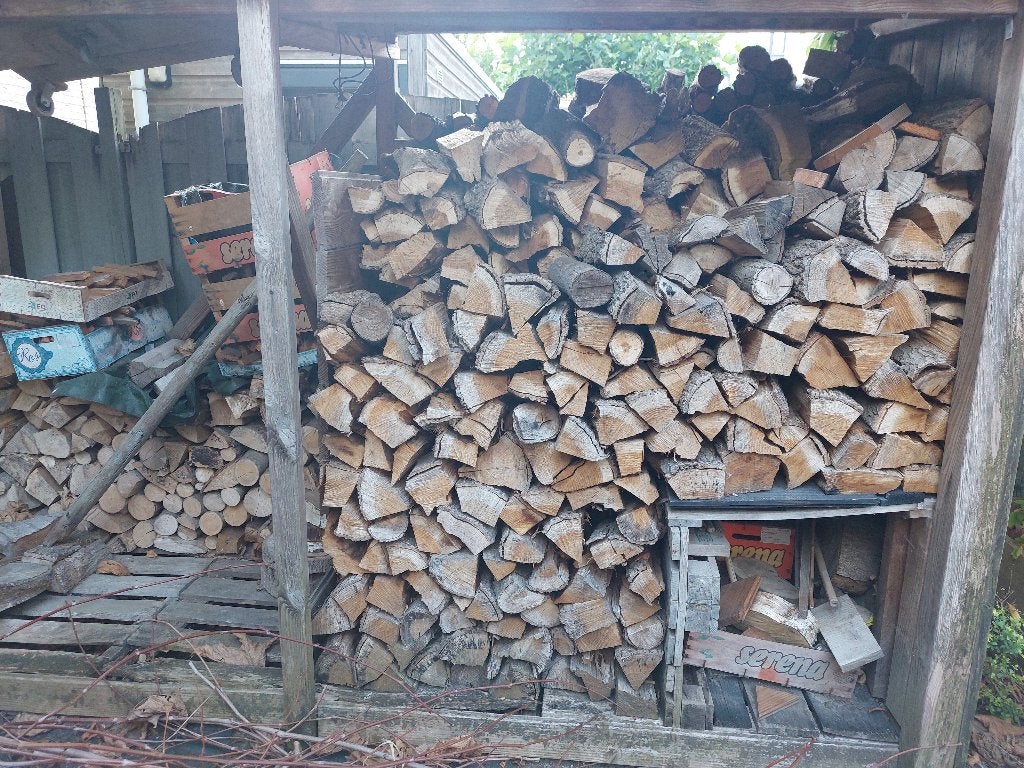 Eiken haardhout, 1-2,5m3 gedroogd en direct stookbaar, Minder dan 3 m³, Ophalen, Eikenhout, Blokken