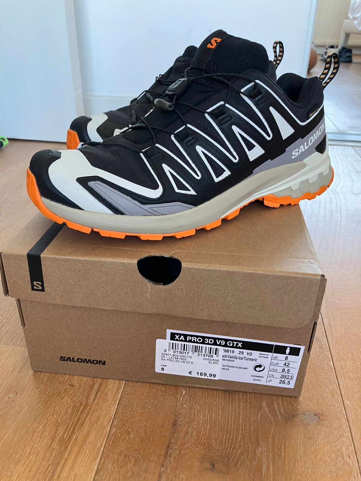 Salomon XA PRO 3D V9 GTX maat 42, Zwart, Ophalen of Verzenden, Zo goed als nieuw, Wandelschoenen of Bergschoenen