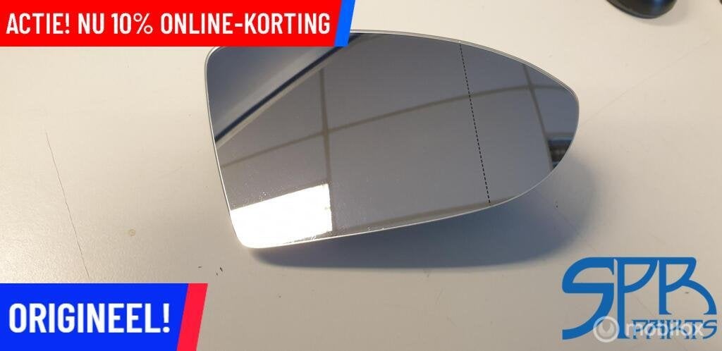 GOLF 7 7.5 FACELIFT RECHTS SPIEGEL GLAS VERWARMD Spiegelglas, Auto-onderdelen, Spiegels, Volkswagen, Nieuw, Ophalen of Verzenden