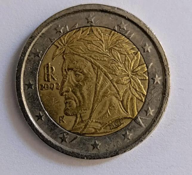 2 euromunt ITALIË 2002, Postzegels en Munten, Munten | Europa | Euromunten, Ophalen of Verzenden, Italië, 2 euro, Losse munt
