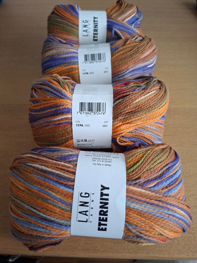 Lang Eternity breiwol 4x kleur 1174, Hobby en Vrije tijd, Breien en Haken, Ophalen of Verzenden, Nieuw, Breien of Haken, Wol of Garen