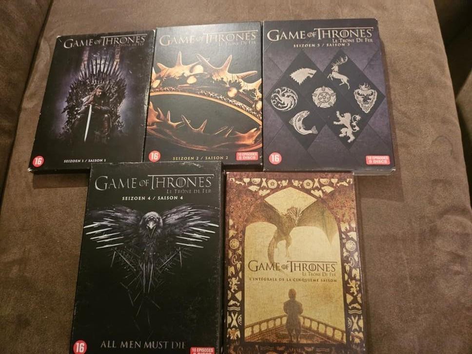 Game of Thrones DVD Boxsets - Seizoen 1 t/m 5, Gebruikt, Vanaf 16 jaar, Boxset, Science Fiction en Fantasy