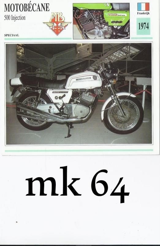 Mk64 motorkaart motobecane 500 injection, Verzamelen, Ophalen of Verzenden, Zo goed als nieuw, Motoren
