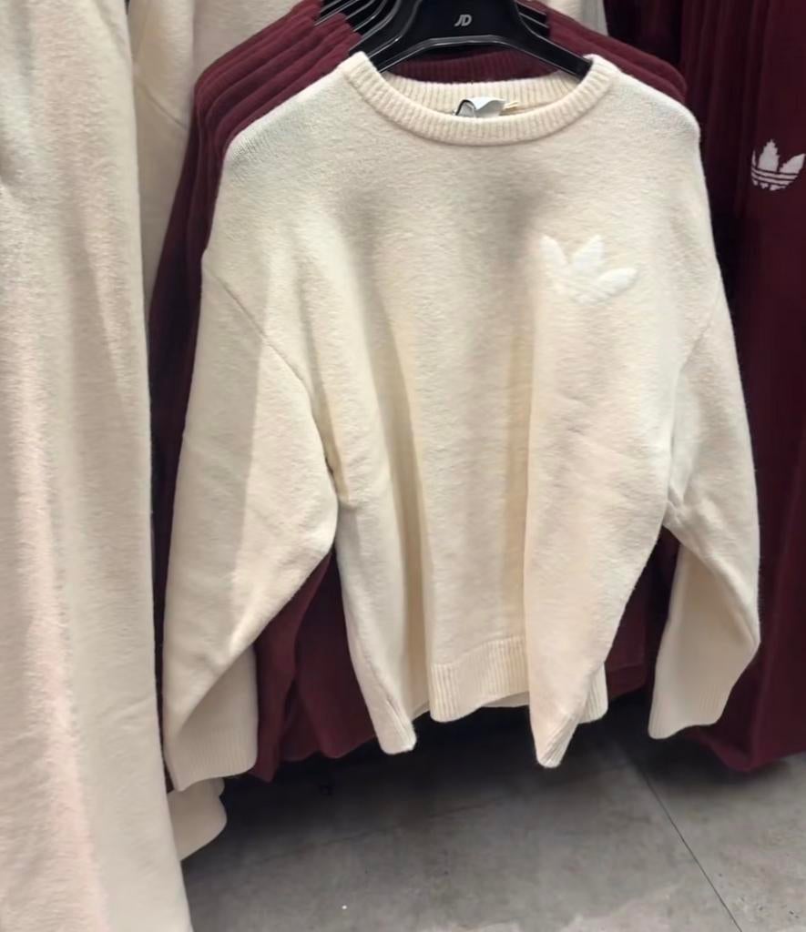 Adidas Gebreide Crème Sweater Maat S, Ophalen of Verzenden, Zo goed als nieuw, Maat 46 (S) of kleiner, Overige kleuren