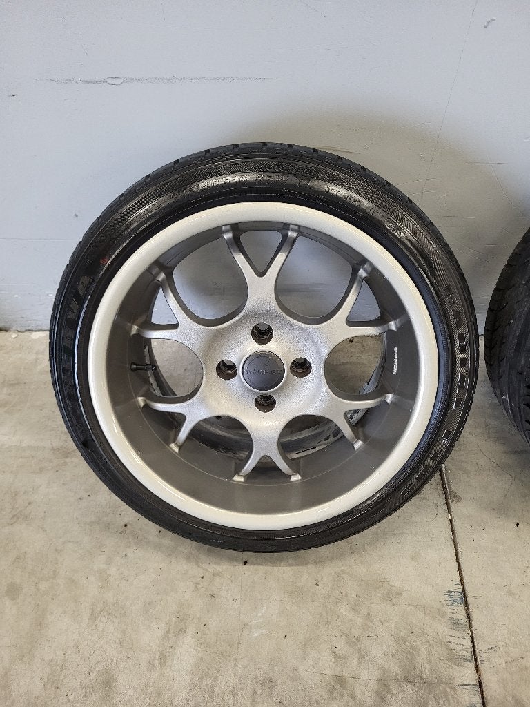 originele borbet  16 inch  steek 4x100  vw-audi met  banden, Auto-onderdelen, Banden en Velgen, Ophalen, Velg(en), 16 inch, Personenwagen