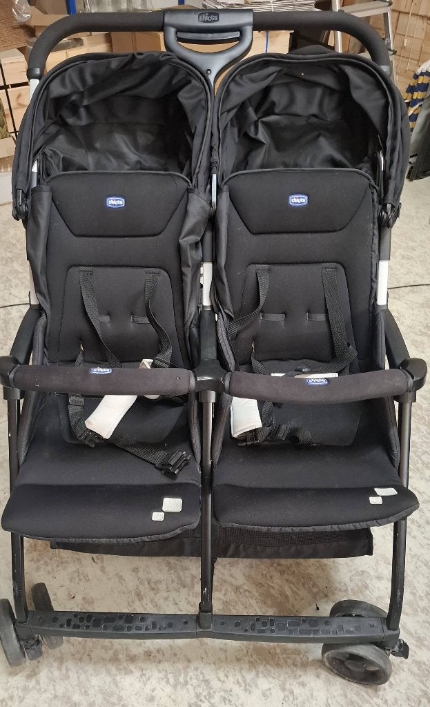 2 ling buggy, zwart, Ophalen, Gebruikt, Verstelbare rugleuning