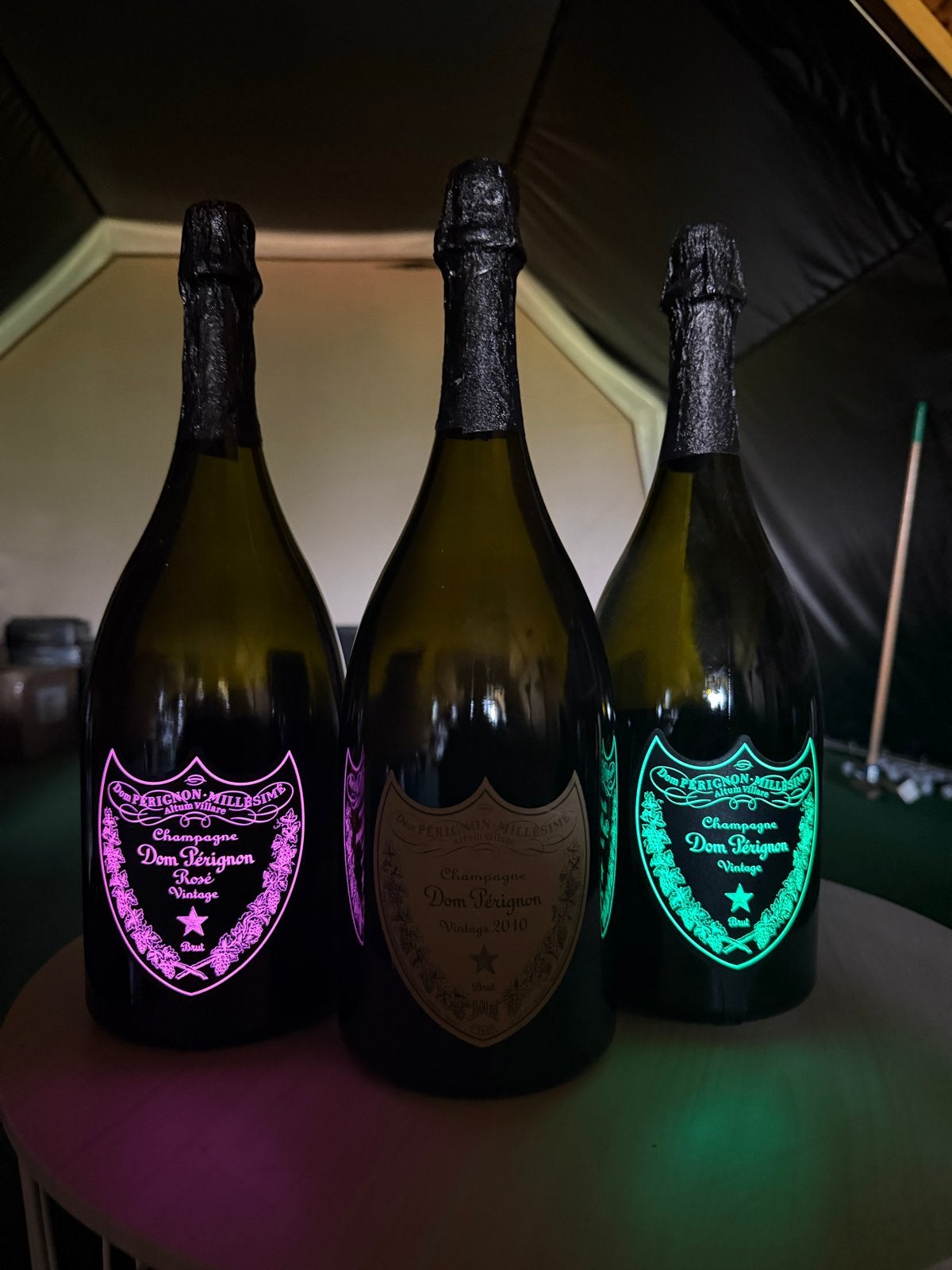 Dom Pérignon Decoratieve Flessen - Vintage Collectie, Vintage, Gebruikt, Meerkleurig, Ophalen of Verzenden