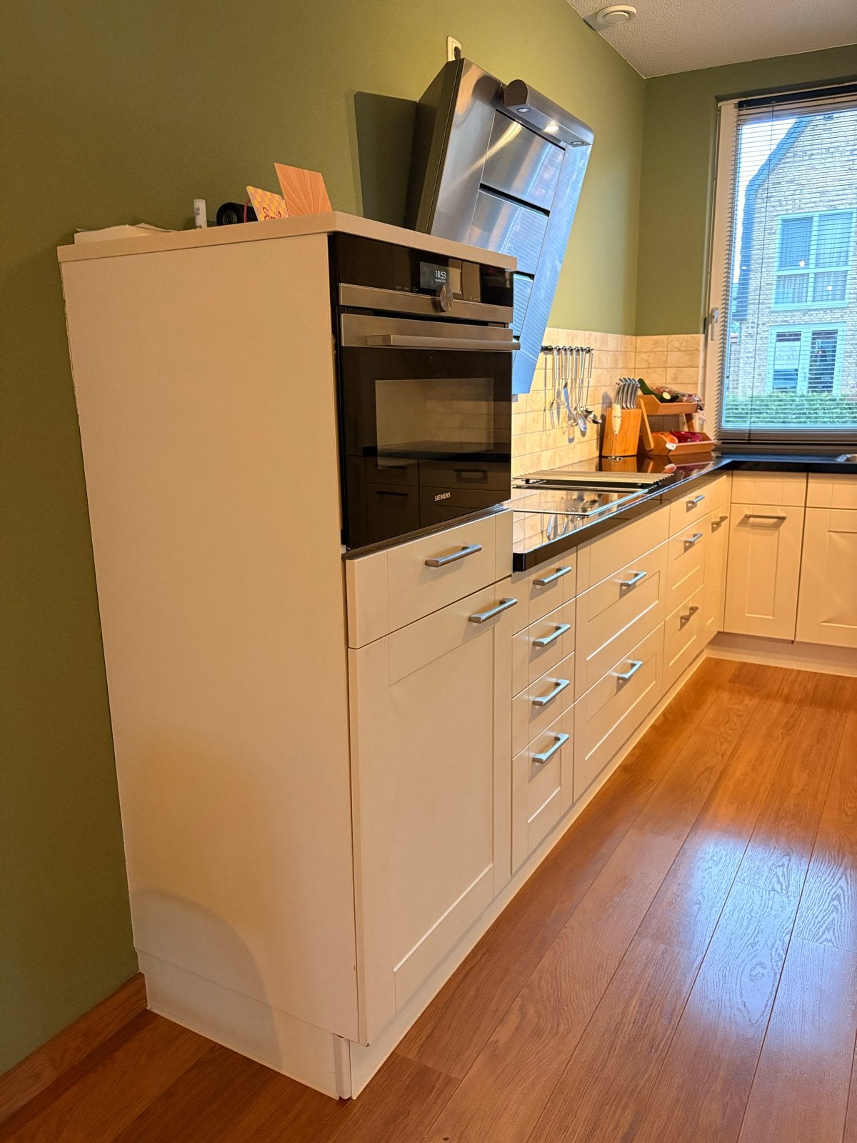 Keuken met granieten blad en apparatuur, zelf demonteren, Ophalen, Gebruikt, Hoekkeuken, Graniet of Steen