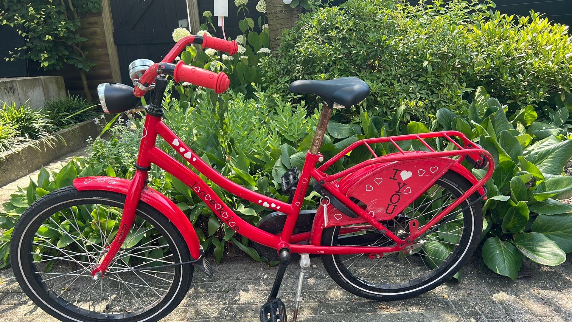 Loekie fiets 20 inch rood meisje kinderfiets, Fietsen en Brommers, Fietsen | Meisjes, Ophalen, Zo goed als nieuw, 20 inch