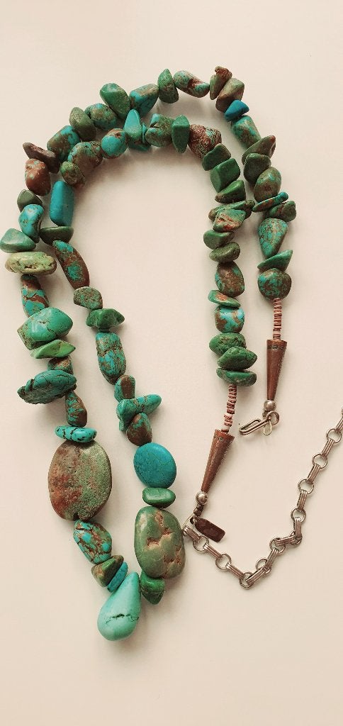 ECHTE Turkoois ketting Dinéh Navajo origineel ongekend mooi!, Sieraden, Tassen en Uiterlijk, Kettingen, Gebruikt, Steen of Mineraal