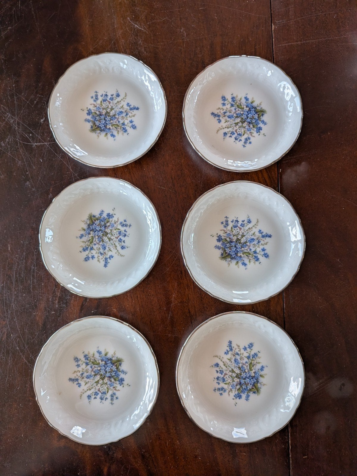 Set van 6 vintage Schumann Arzberg porseleinen schoteltjes, Ophalen of Verzenden