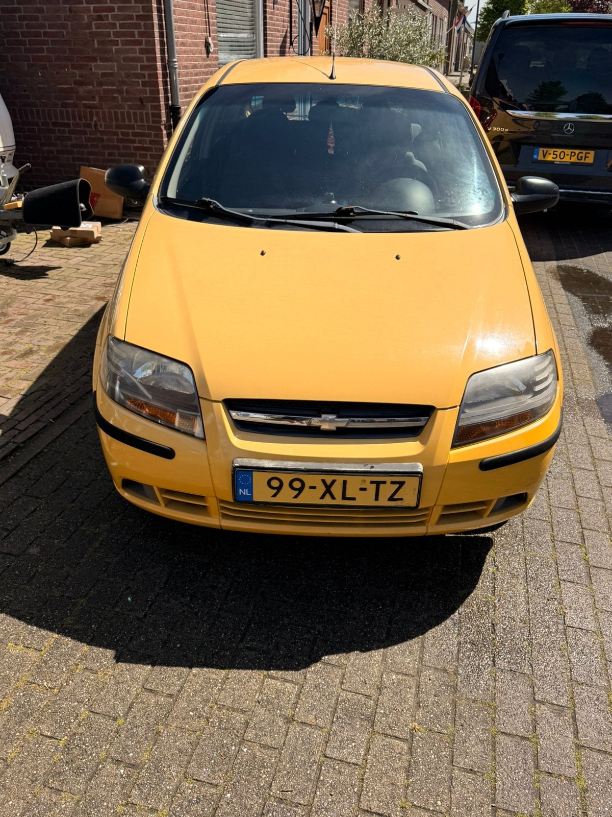Chevrolet Kalos 1.2 5D 2007 Geel, Auto's, Voorwielaandrijving, 1150 cc, 40 €/maand, 4 cilinders