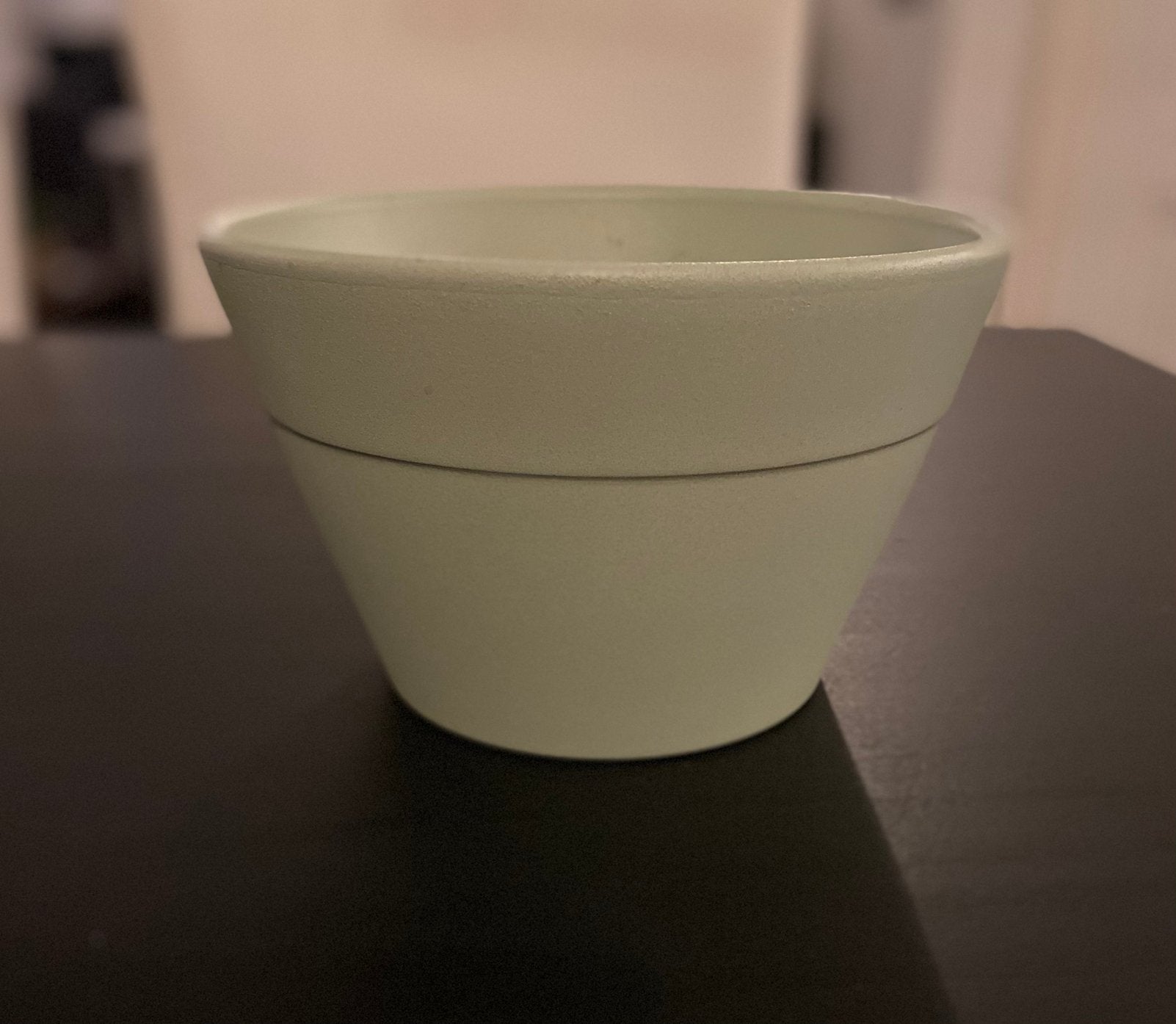 Zgan bloembakje plantenbakje mintgroen, Rond, Binnen, Ophalen of Verzenden, Zo goed als nieuw