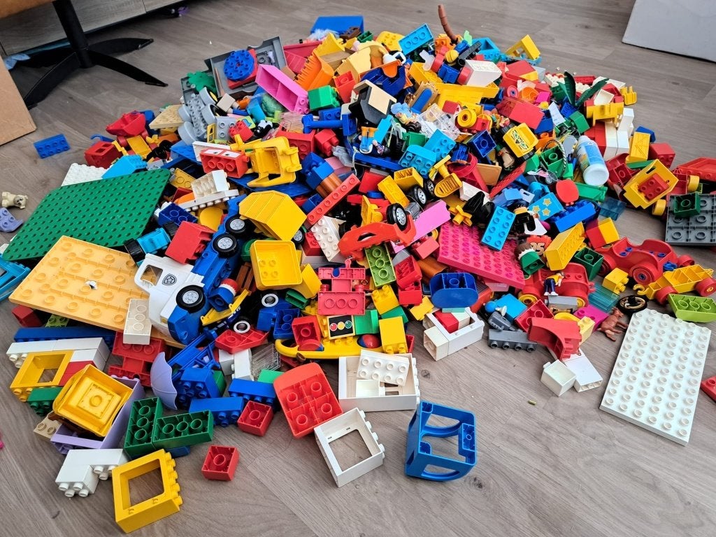 Grote partij originele LEGO DUPLO, Ophalen, Zo goed als nieuw, Duplo, Inclusief minifiguren