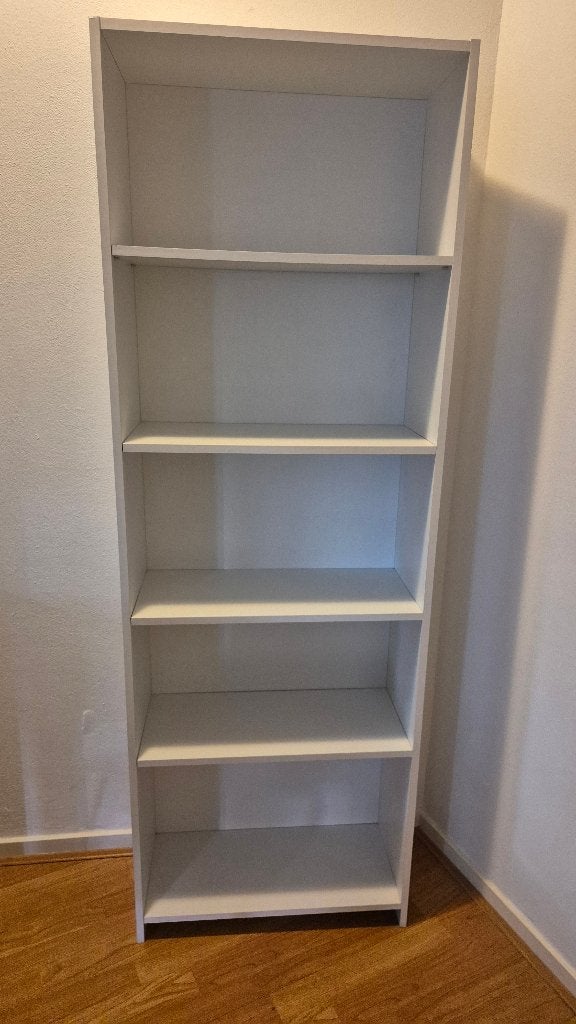 Witte boekenkast (soort Billy / Gislinge), Ophalen, Gebruikt, Spaanplaat, 50 tot 100 cm