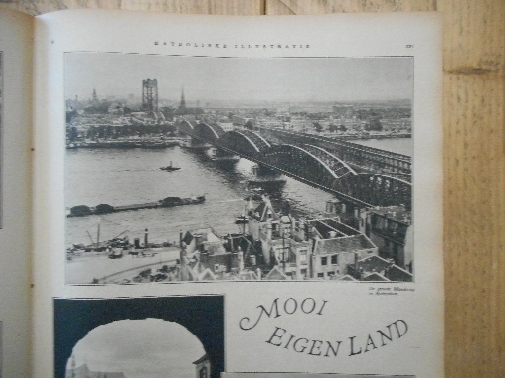Rotterdam. Grote Maasbrug. 1930., Ophalen of Verzenden, 1920 tot 1940, Nederland, Knipsel(s)