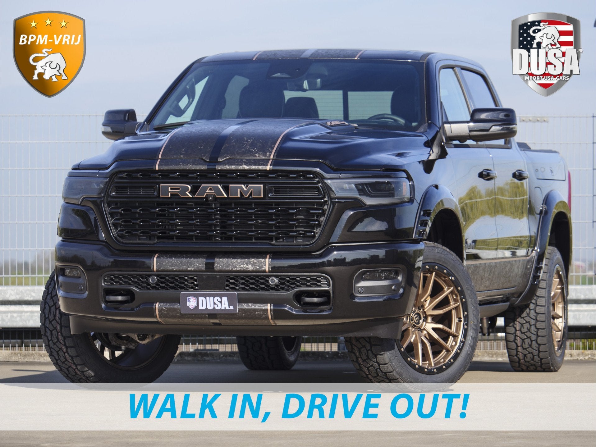 Dodge Ram | 1500 | Limited | 3.0L Twin-Turbo I6 | High Outpu, Auto's, Automaat, 2438 kg, Zwart, Zwart