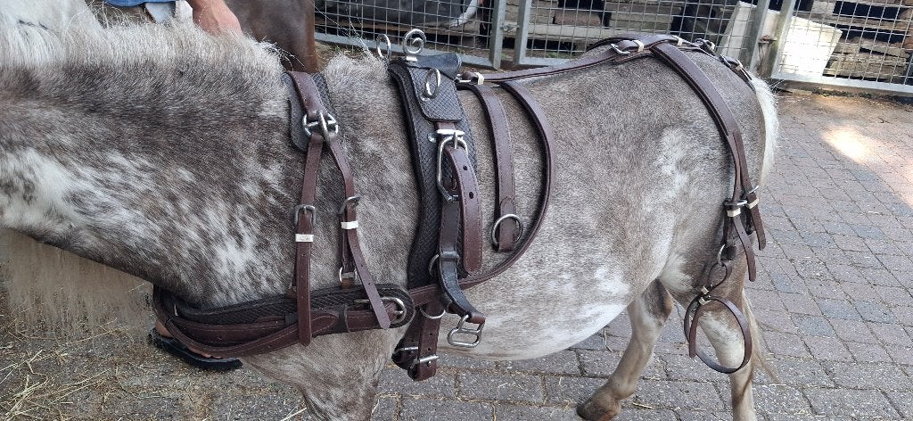 Luxe Biothaine bruin tuig mini paard/shet, Dieren en Toebehoren, Ophalen, Overige disciplines, Bruin, Mentuig