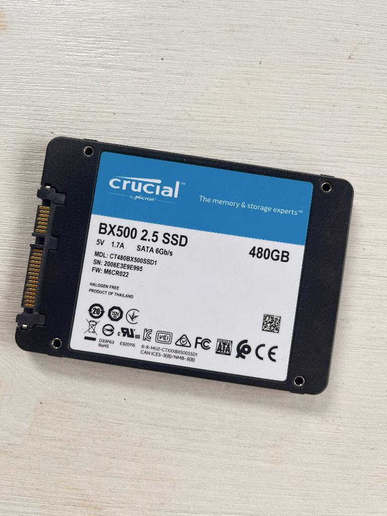 Crucial SSD 480GB BX500 100% neuie, Computers en Software, Harde schijven, Intern, 480GB, Ophalen of Verzenden, Zo goed als nieuw