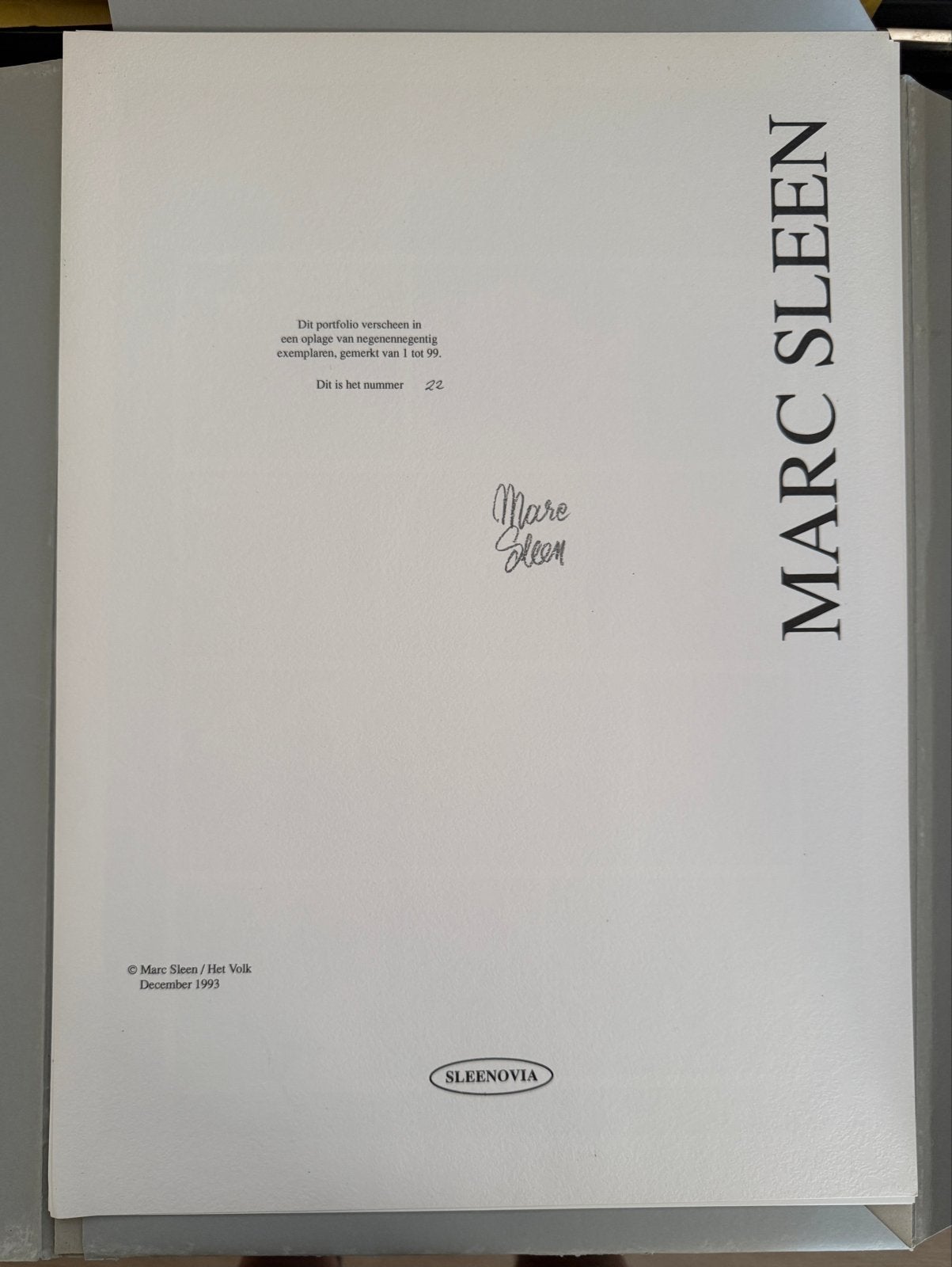 Marc Sleen grootformaat Portfolio Genummerd exemplaar 22/99, Complete serie of reeks, Ophalen of Verzenden, Gelezen