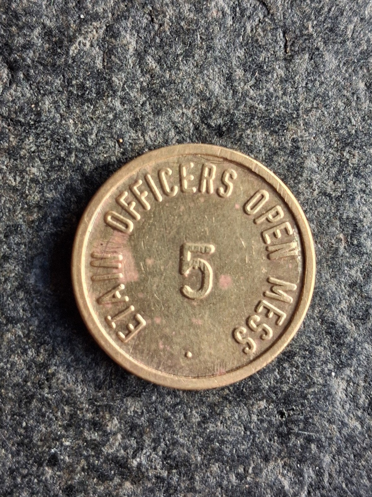 Zeldzame US Military Token 5 Cent - Étain Air Base Frankrijk, Ophalen of Verzenden, Overige materialen, Buitenland