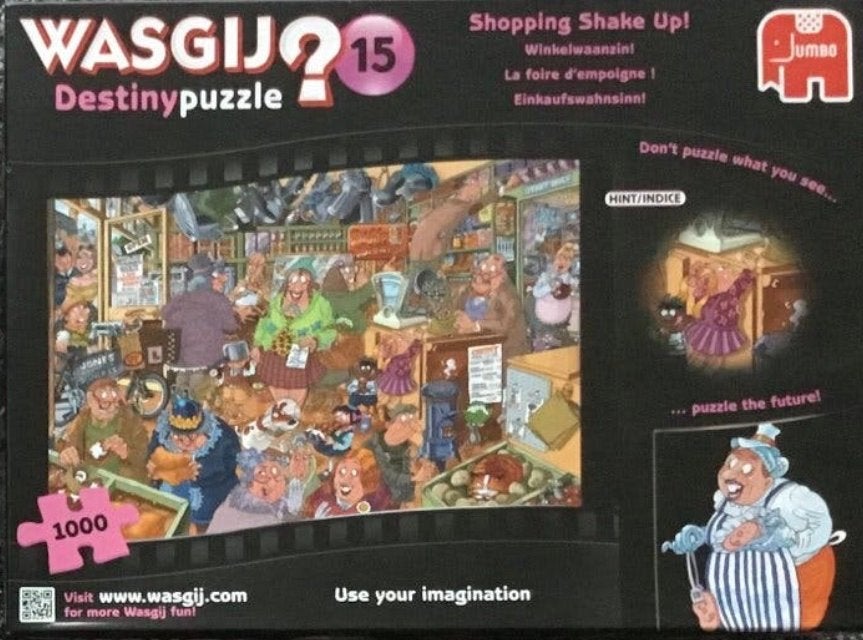 Wasgij Destiny 15: Shopping Shake Up! 1000 stukjes, Ophalen of Verzenden, Meer dan 50 stukjes, Gebruikt, 6 jaar of ouder