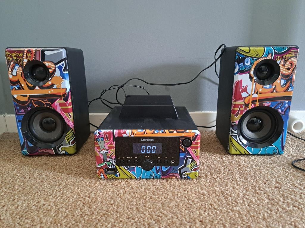 Lenco Mc 020 tags stereo set, Audio, Tv en Foto, Stereo-sets, Gebruikt, Tuner of Radio, Speakers, Overige merken, Ophalen of Verzenden