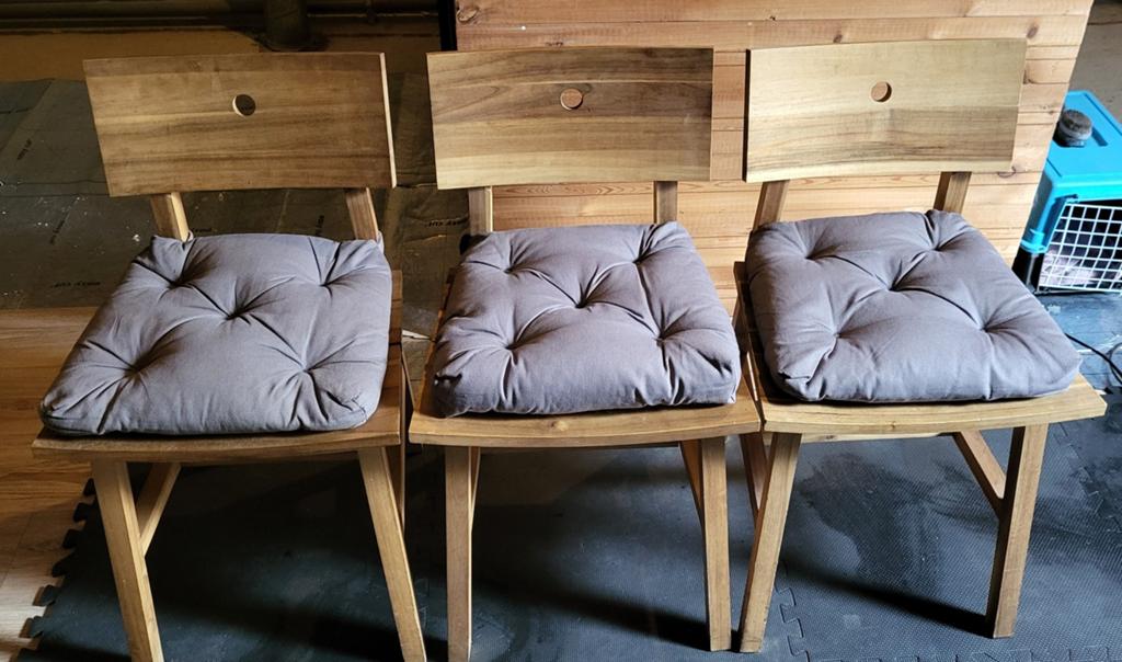 IKEA stoel acaciahout SKOGSTA, Ophalen, Gebruikt, Modern landelijk, Hout