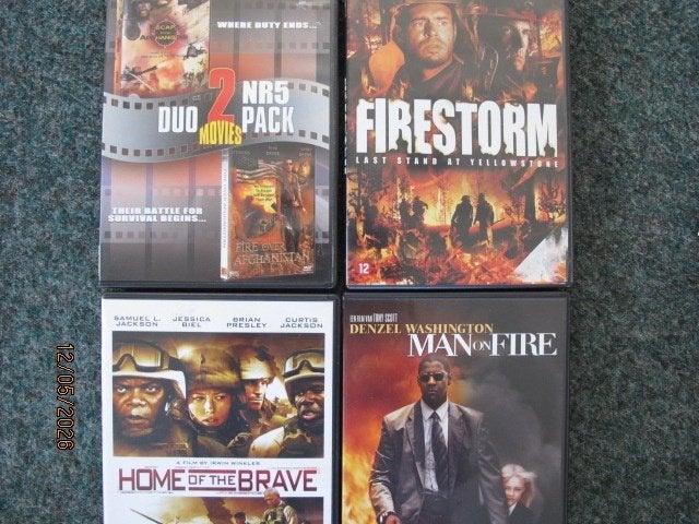 40D,75: escape/fireAfghanistan-firestorm-homeBrave-manOnFire, Cd's en Dvd's, Engels, Vanaf 16 jaar, Nederlands, Actiethriller