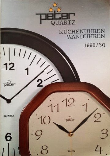 Peter - Katalog Peter Quartz Küchenuhren, Wanduhren 1990-91., Ophalen of Verzenden, Nieuw, Overige onderwerpen