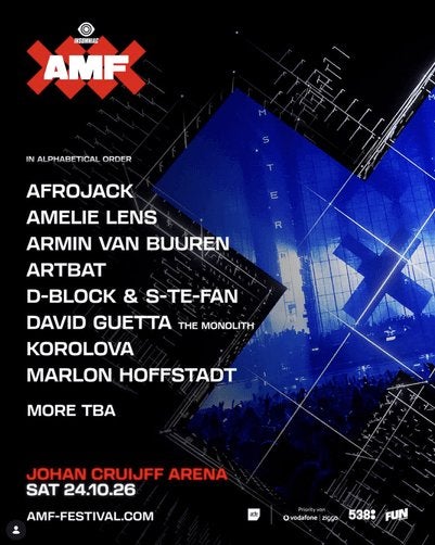 AMF 4 x early access tickets incl. locker, Tickets en Kaartjes, Drie personen of meer, Oktober