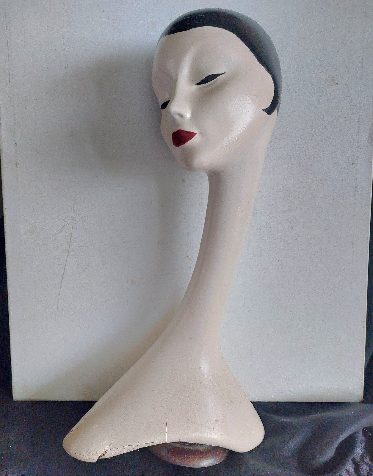Vintage Mannequin Hoofd - Art Deco Stijl, Ophalen of Verzenden