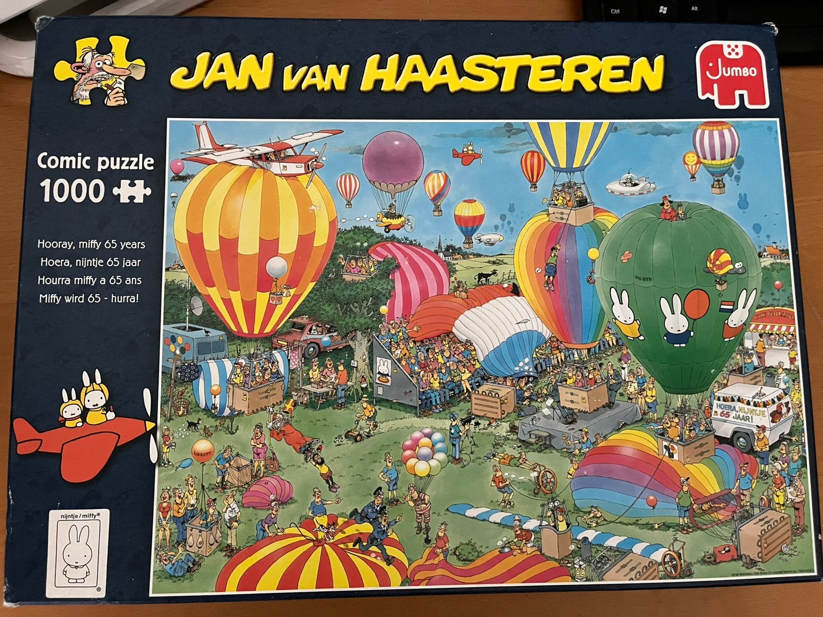 Jan van Haasteren “hoera, Nijntje 65 jaar”, Ophalen of Verzenden, 500 t/m 1500 stukjes, Zo goed als nieuw