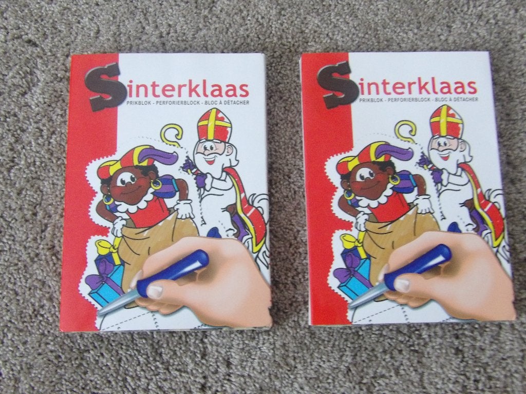 NIEUW 2 prikblokken met 12 afbeeldingen van SINT EN PIET, Ophalen of Verzenden, Nieuw
