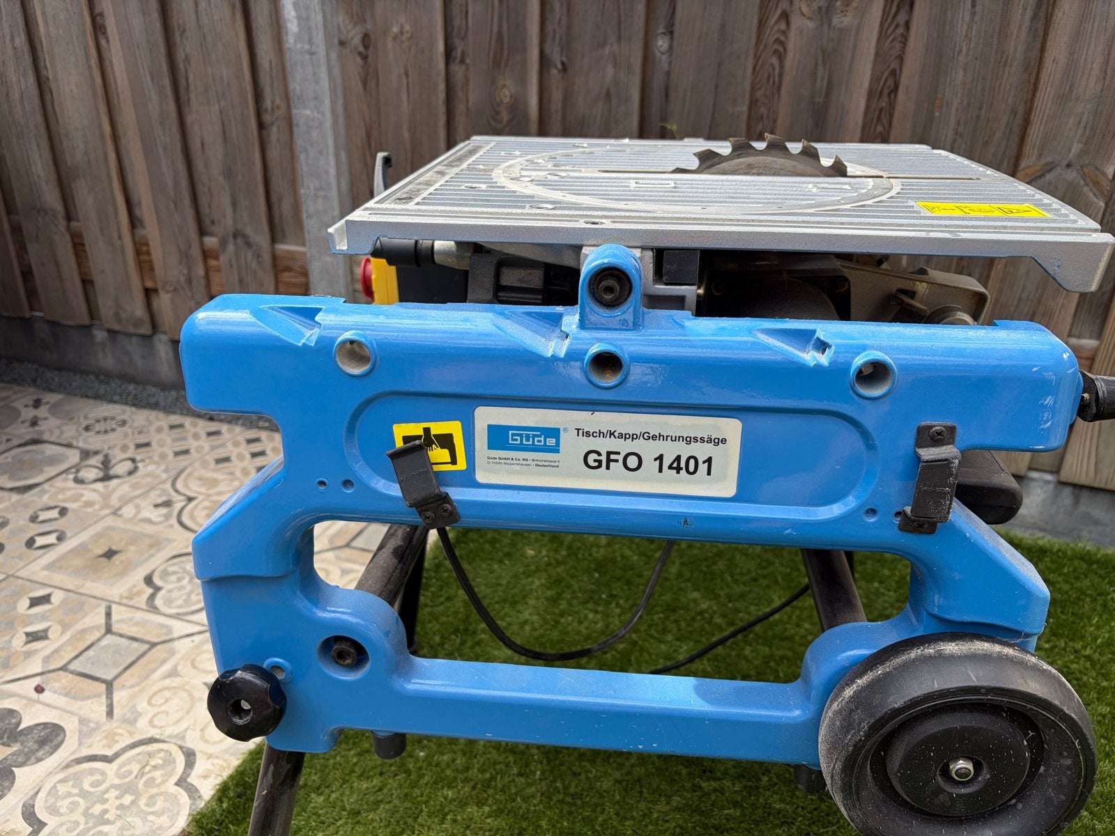Güde GFO 1401 Tafel-/Afkortzaag - Gebruikt, Doe-het-zelf en Verbouw, Ophalen, Gebruikt, 600 tot 1200 watt, Afkortzaag