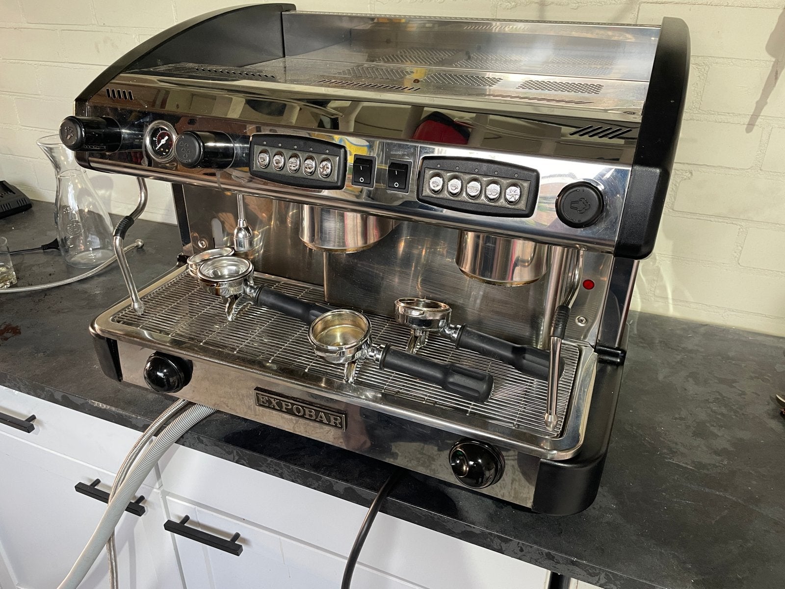 Expobar Espresso New Elegance, Witgoed en Apparatuur, Koffiezetapparaten, Gebruikt, Koffiebonen, Espresso apparaat, 10 kopjes of meer