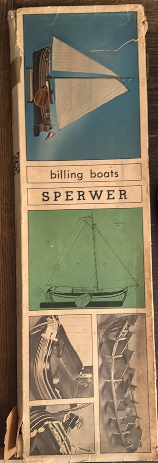 Vintage Houten model Sperwer merk: billing boats, Ophalen of Verzenden, Zo goed als nieuw, Groter dan 1:32, Overige merken