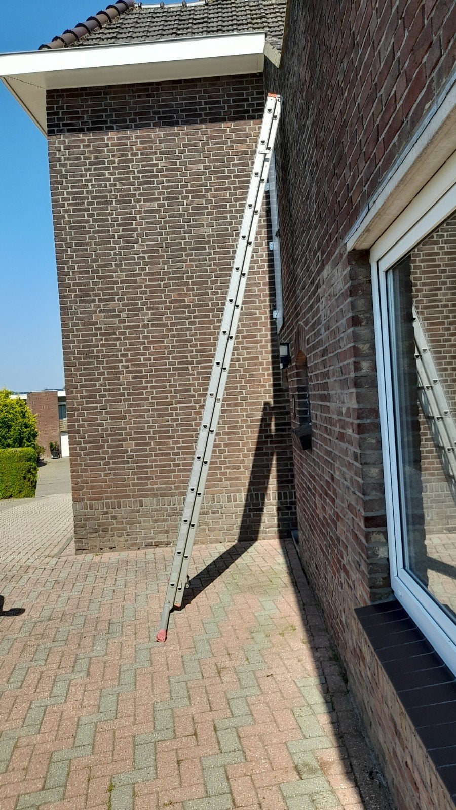 8 meter lange ladder met 30 treden, Ophalen of Verzenden, Gebruikt, Ladder, 4 meter of meer