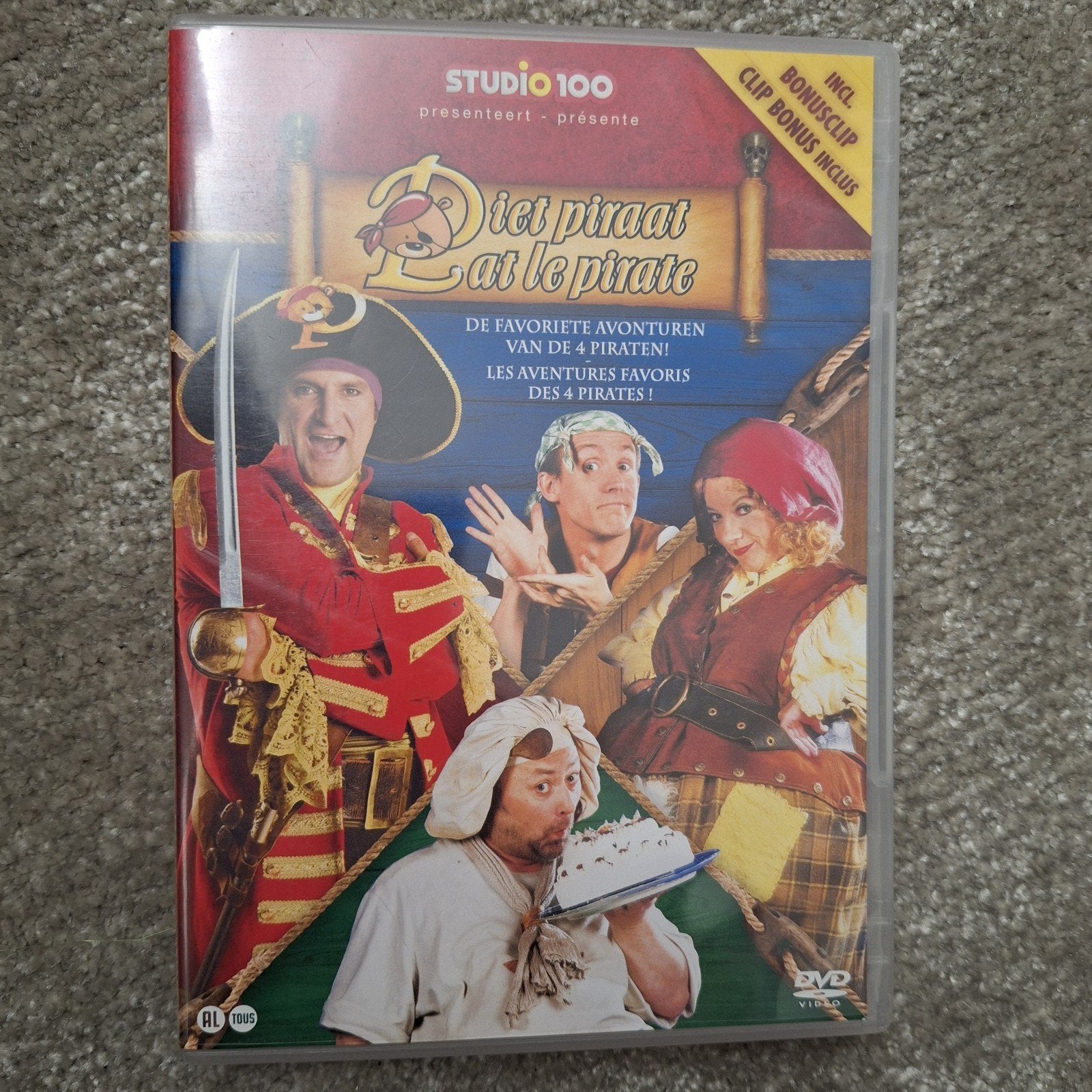 Piet piraat dvd, Cd's en Dvd's, Dvd's | Kinderen en Jeugd, Alle leeftijden, Inclusief doosje, Zo goed als nieuw, Familie