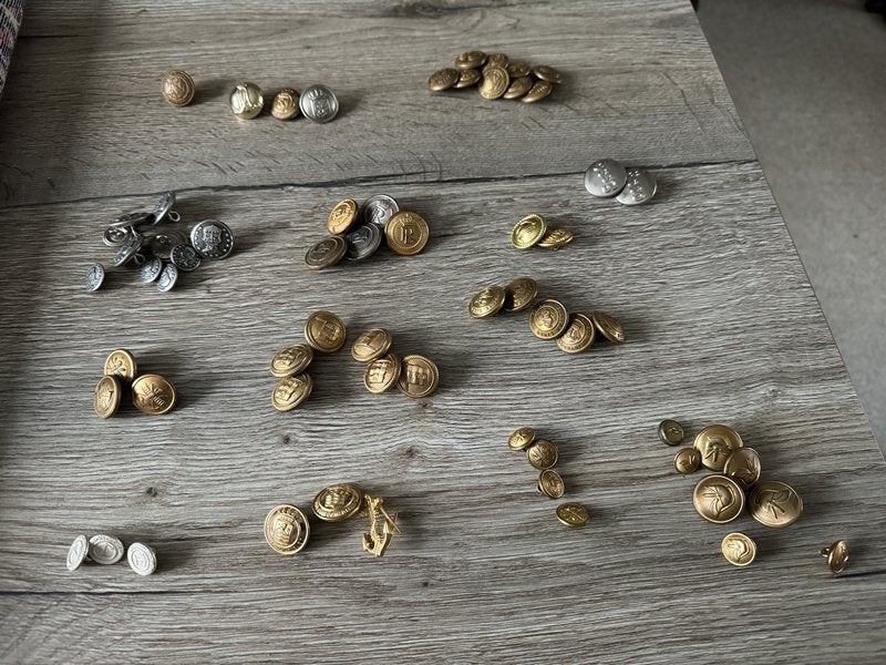 64 Oude Knopen, Amerika Tweede Wereldoorlog, Scheepvaart,, Ophalen of Verzenden, Marine, Overige gebieden, Overige typen