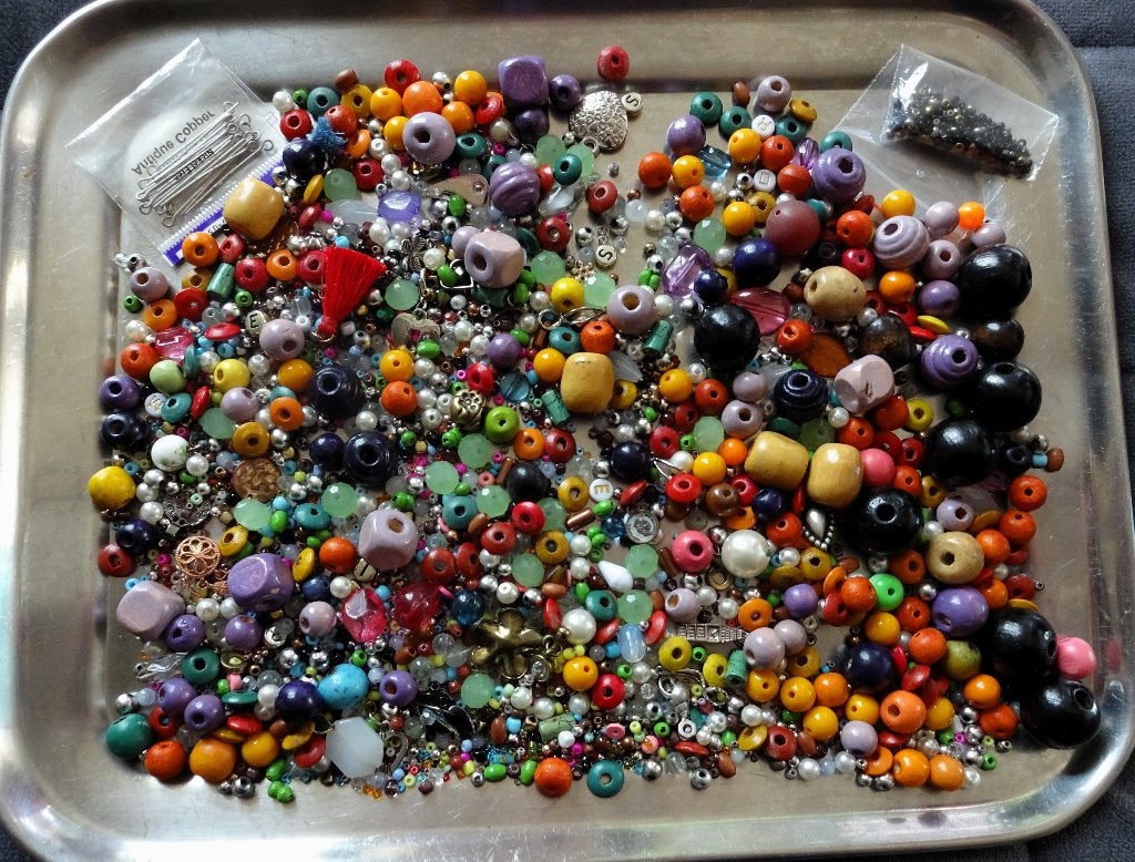 Ruim 300 gram diverse kralen, Verzenden, Gebruikt, Kraal